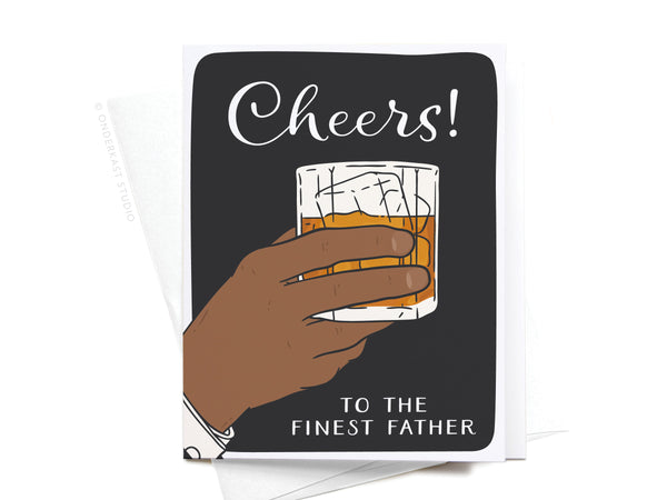 Cheers to the Finest Father Greeting Card - HS