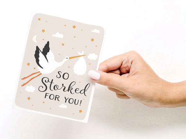 So Storked For You Greeting Card - RS