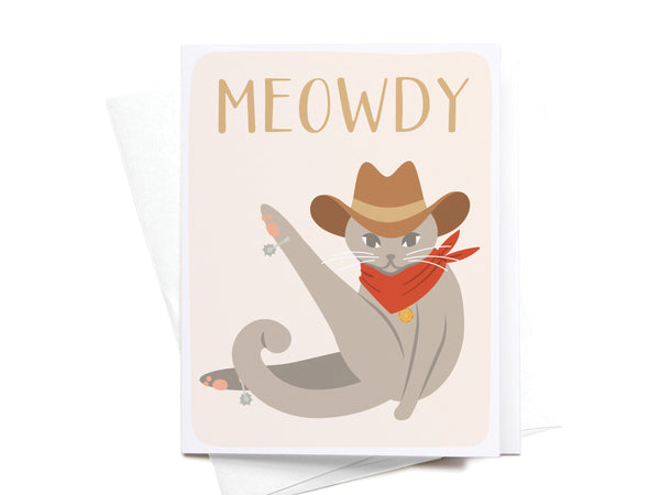 Meowdy Greeting Card - RS