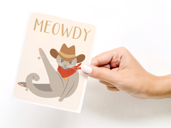 Meowdy Greeting Card - RS