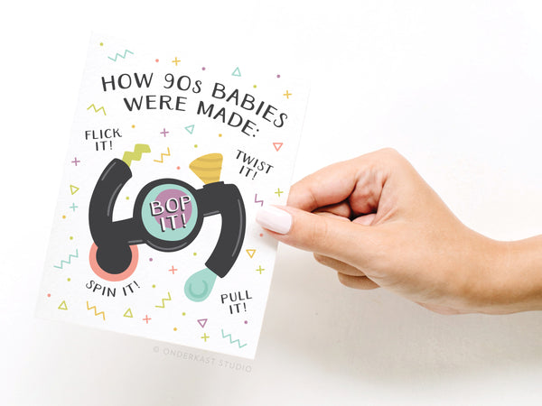 How 90s Babies Were Made Greeting Card - DS