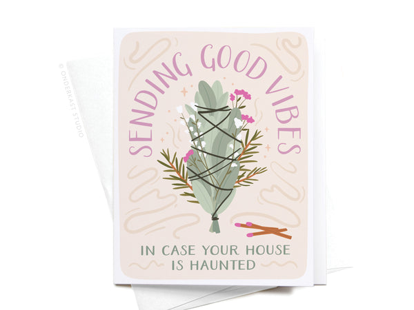 Sending You Good Vibes Smudge Stick Greeting Card - RS