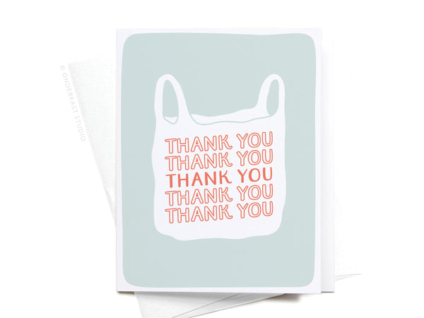 Thank You Plastic Bag Greeting Card - RS
