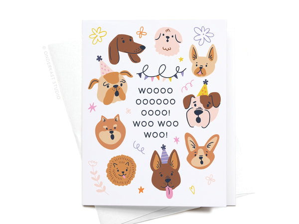 Woo! Birthday Dogs Greeting Card - RS