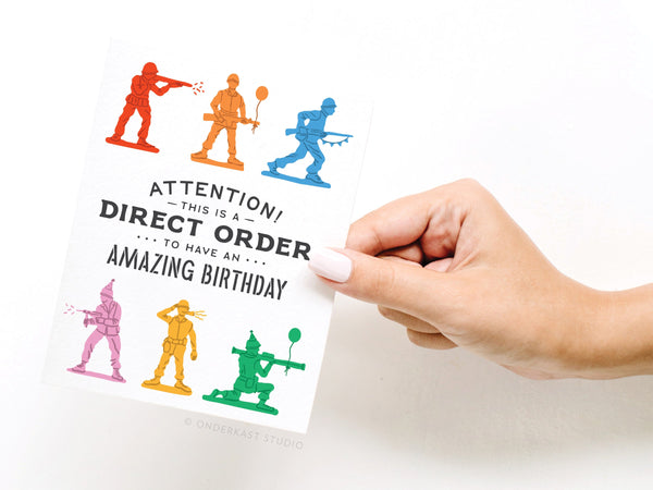 Direct Order Army Men Birthday Greeting Card - RS