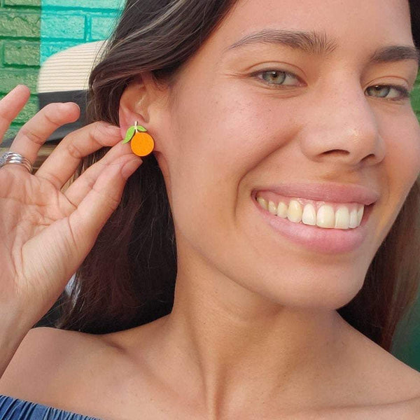 Tangerine Stud Earrings - 2