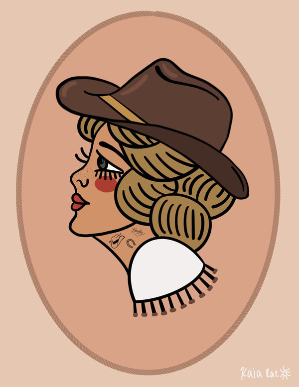 Traditional Cowgirl Print - 2