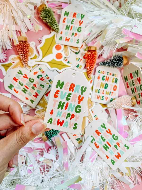 Merry Everything and Happy Always Gift Tags - 1