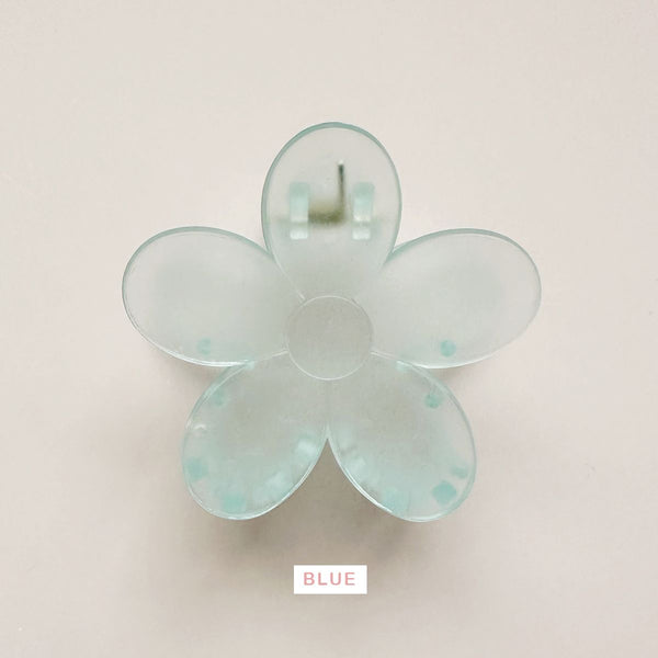 Medium Frosted Pastel Spring Flower Hair Claw Clips - 4