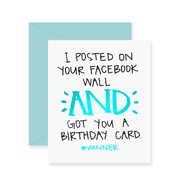 Facebook Birthday Foil Greeting Card