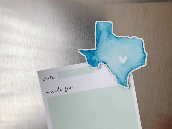 Blue Texas Heart Magnet