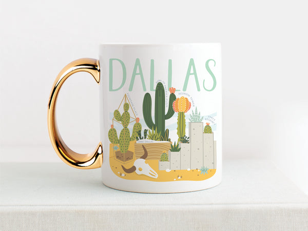 Dallas Succulent Skyline Mug