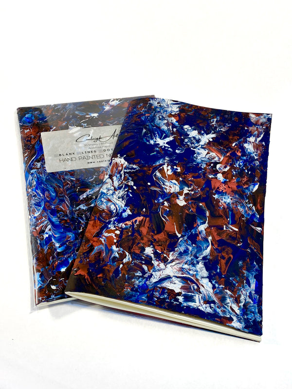 Abstract Hand Painted Notebook (Soft Cover) - 4