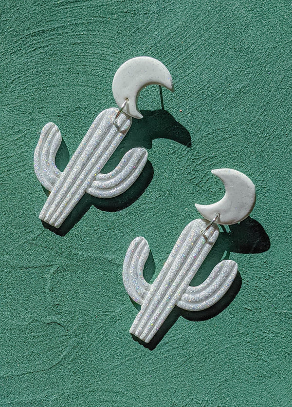 Disco Cactus Clay Earrings - 4