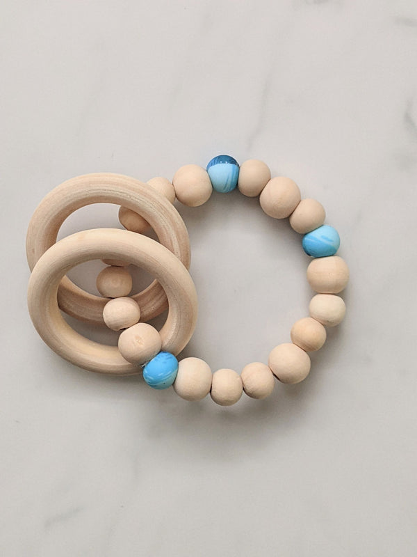 Baby Rattle | Natural Wooden Ring Toy - 4