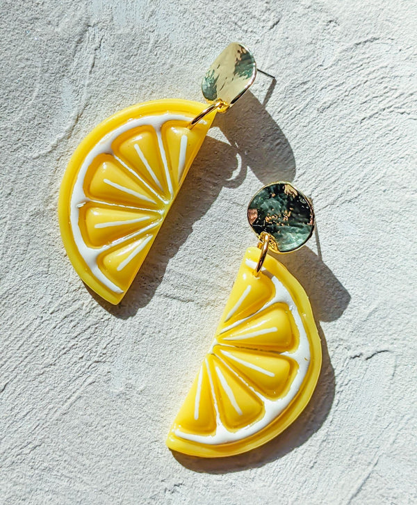 Lemon Clay Earrings - 3
