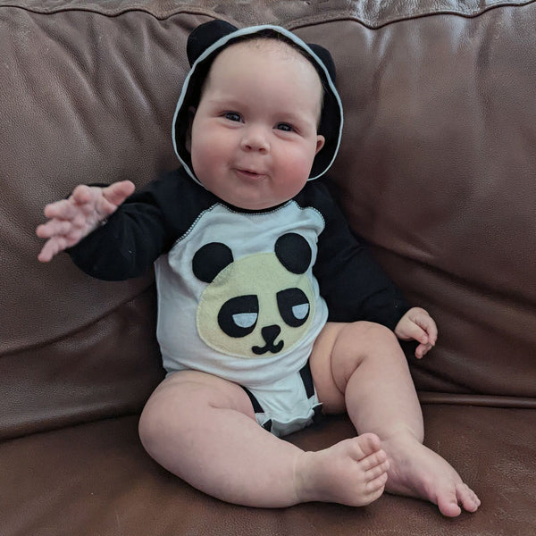 Panda - Infant Bodysuit w/Ears - 3