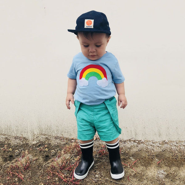 Aloha Rainbow - Kids Baby Blue Shirt - 2