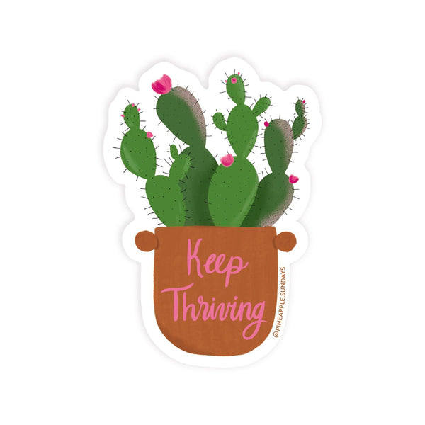 Keep Thriving Cactus Sticker - 1