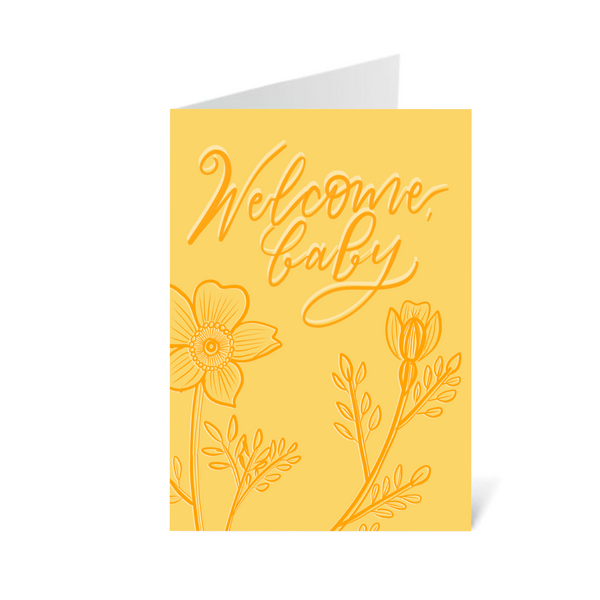 Botanical Welcome Baby Card - 1