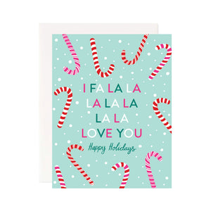 Fa La La Love You Greeting Card - 1