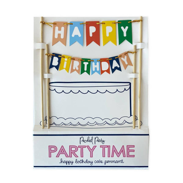 Happy Birthday Pennant Cake Topper