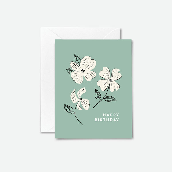 Dogwood Flowers Birthday Card