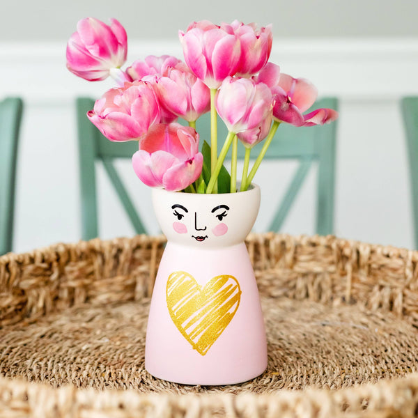 Face Vase- Love Heart