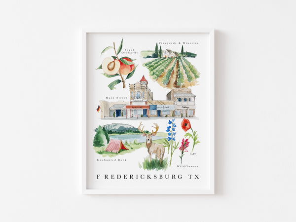 Fredericksburg Tx City Map Print - 1