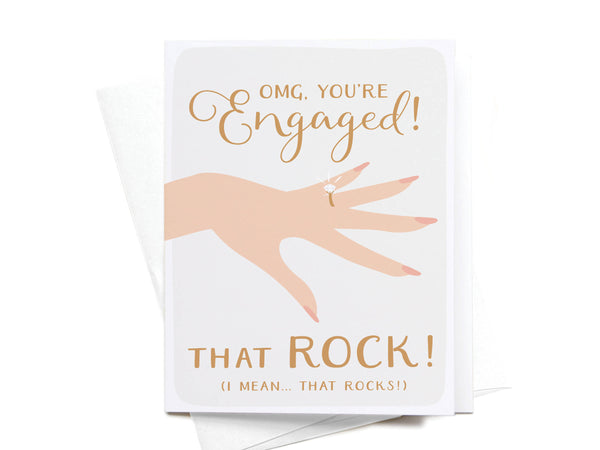 OMG, You're Engaged! Rock Greeting Card - DS