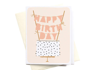 Happy Birthday Cake Topper Greeting Card - onderkast-studio