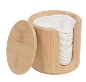 Reusable Cotton Rounds + Bamboo Container - 1