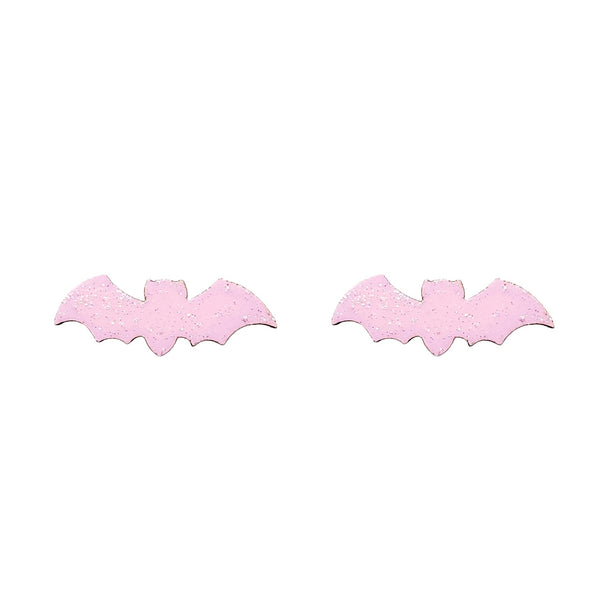 Pink Bat Stud Earrings - 1
