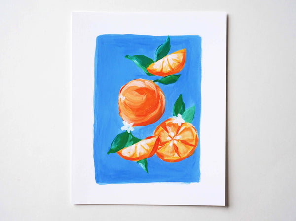 Orange Gouache Print