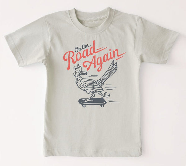 On The Road Again Kids Tee - Natural