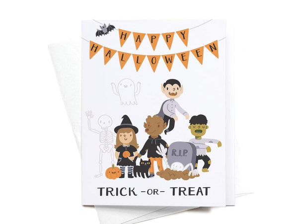 Trick or Treat Kids Greeting Card - DS