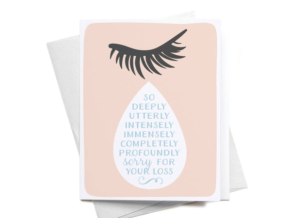Teardrop Sympathy Greeting Card - DS