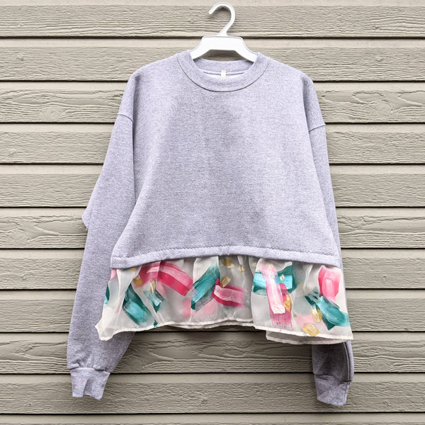 Painted Cropped Sweatshirt